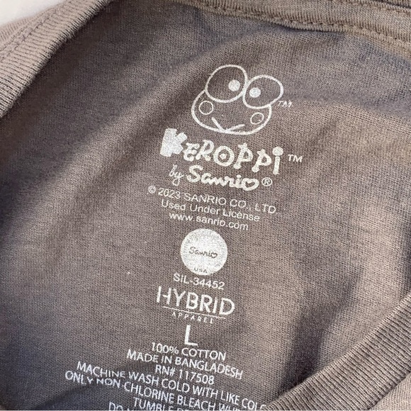 Sanrio Keroppi Gray Short Sleeve Tee Shirt Medium - Large - Picture 8 of 10